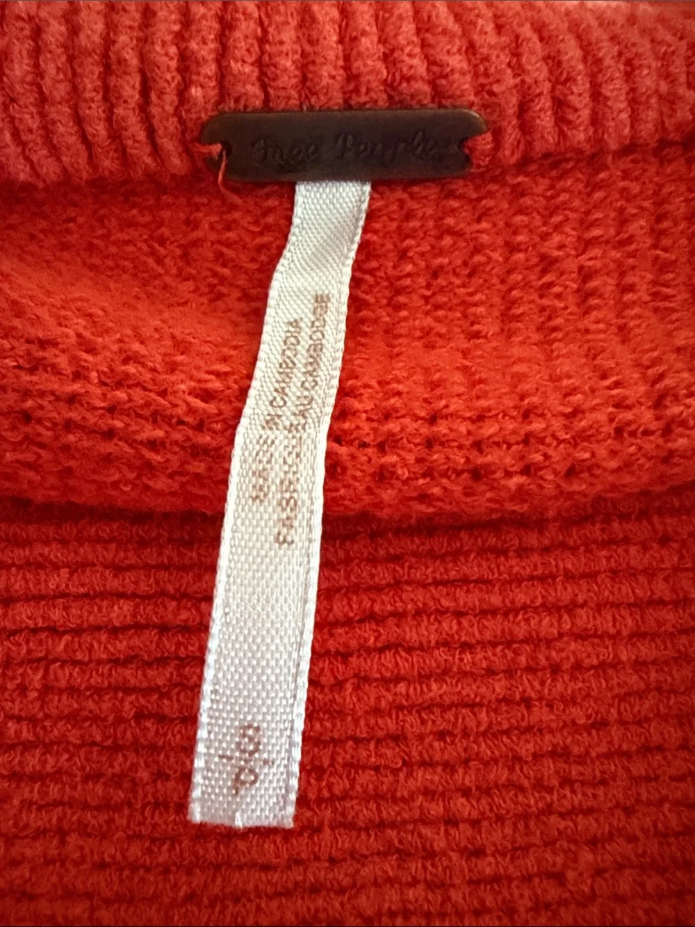 Free People Ottoman Slouchy Tunic Sweater Orange Small